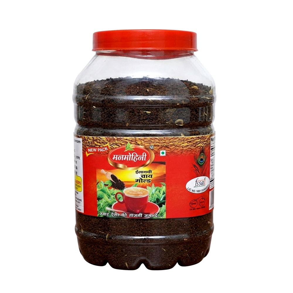 Manmohini Elaichi Tea Gold  500g Medium Jar